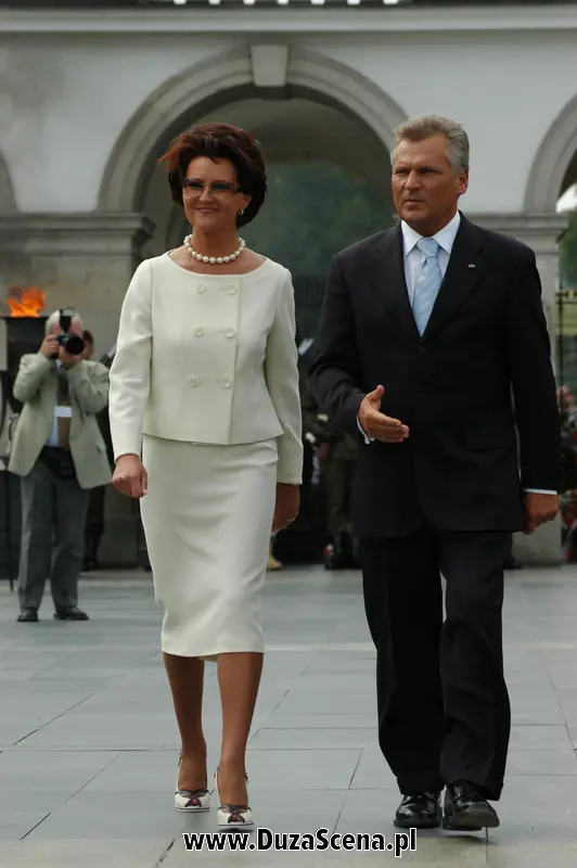 Jolanta Kwaśniewska z mężem, 2005 rok