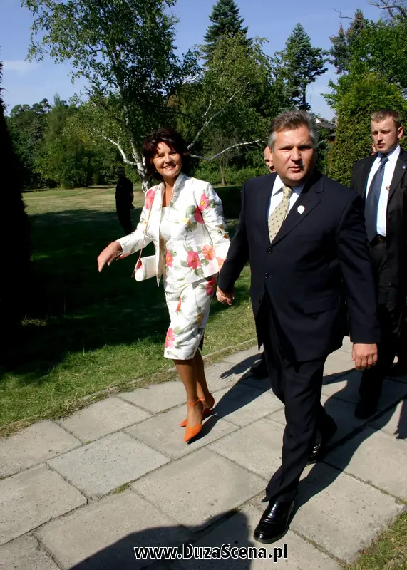 Jolanta Kwaśniewska z mężem, 2004 rok
