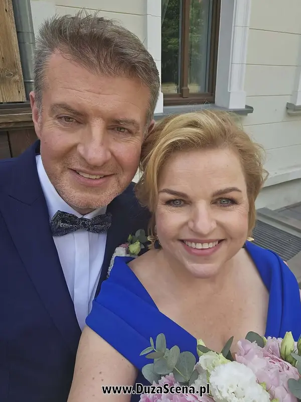 Katarzyna Bosacka z mężem, Tomaszem