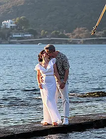 Katarzyna Cichopek w bieli z Kurzajewskim
