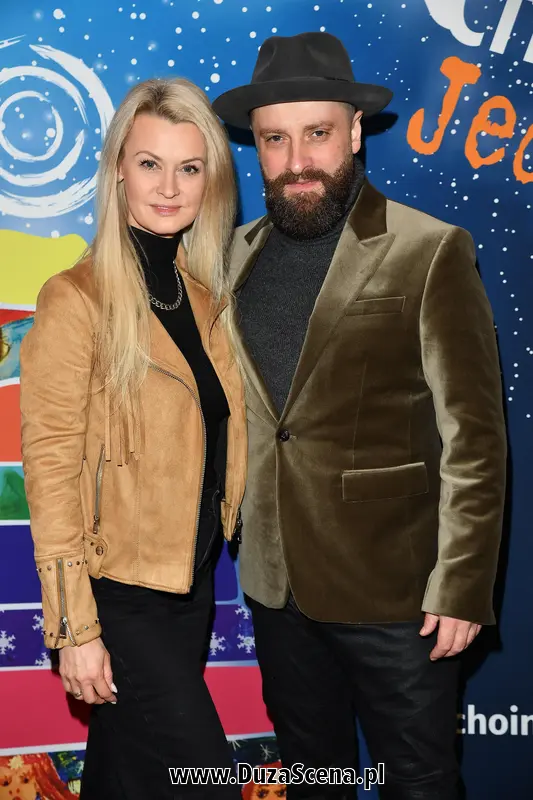 Łukasz Drapała z żoną