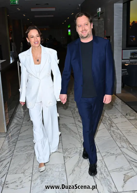 Magdalena Różczka z mężem, Janem Holoubkiem