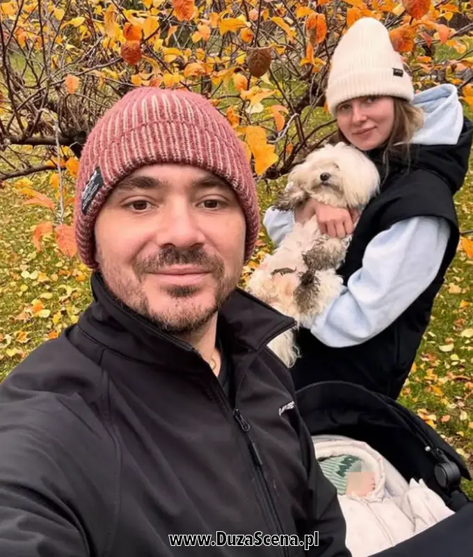 Daniel Martyniuk z żoną, Faustyną i synem