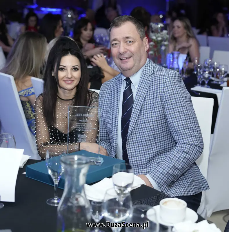 Jacek Rozenek z żoną, Marią