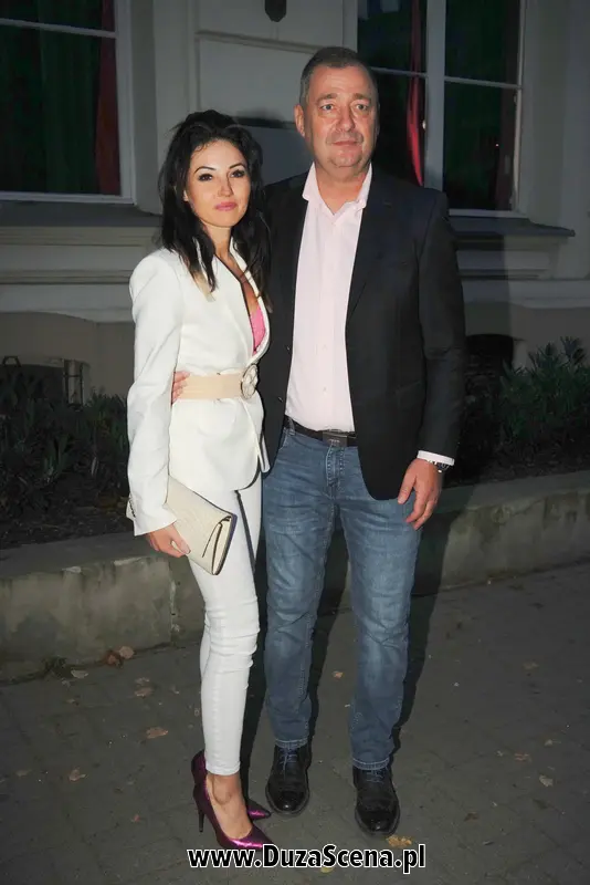 Jacek Rozenek z żoną, Marią