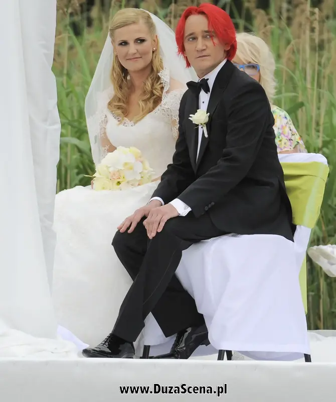 Michał Wiśniewski z żoną, Dominiką