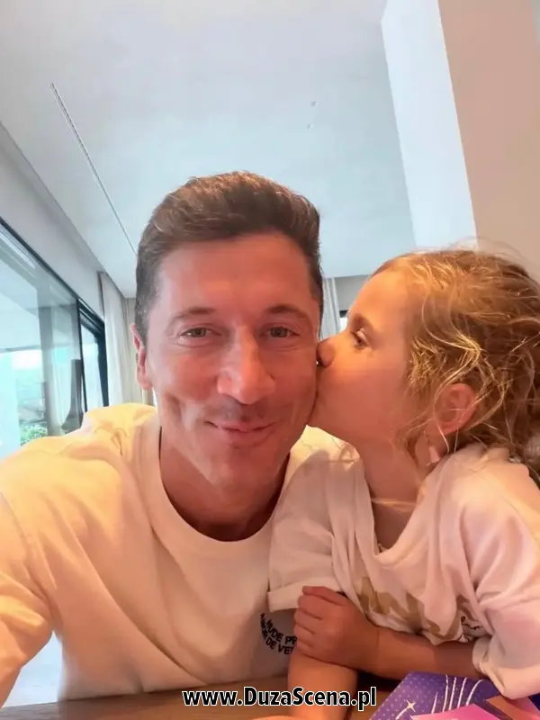 Robert Lewandowski z córką